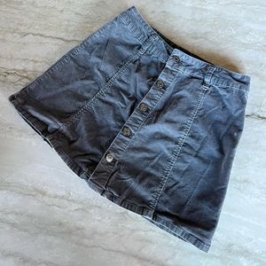 Celebrity Pink Grey Corduroy Mini Skirt